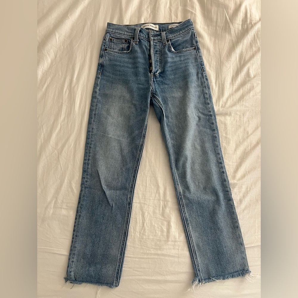 Denim Forum Arlo High Rise Straight Size 25 Blue Jeans